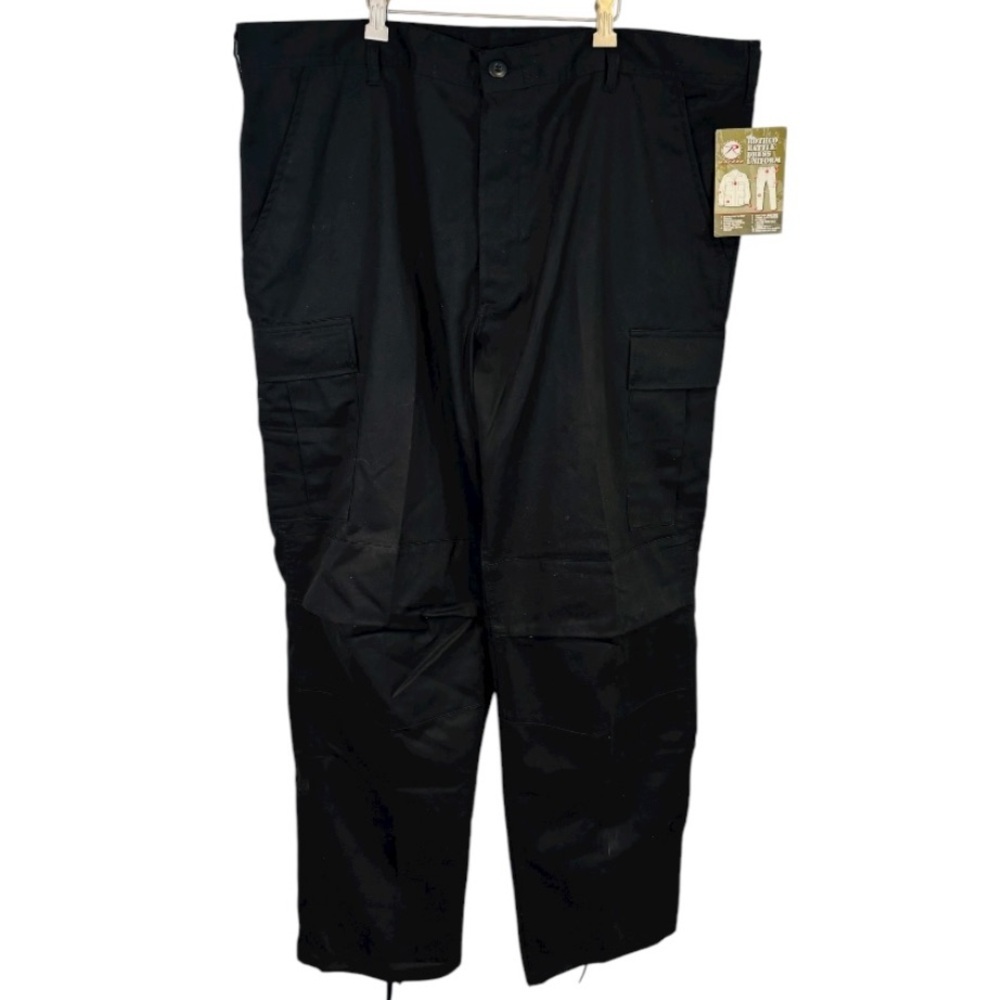 NWT Rothco Battle Dress Uniform Men’s Black Cargo Pants Size XL. 39/43